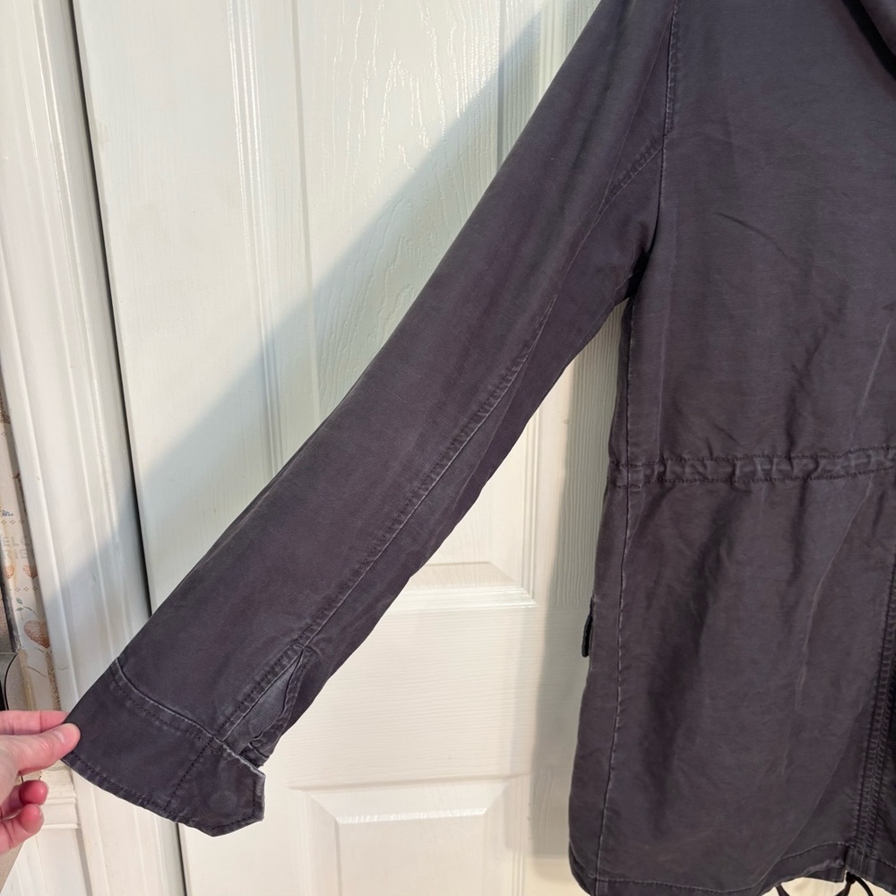 Abercrombie & Fitch Womens Utility Jacket Hooded, Sz XS, Charcoal Gray, Full Zip - Picture 10 of 16